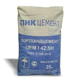 Портландцемент ЦЕМ 42,5 H тара-штучно (25 кг)